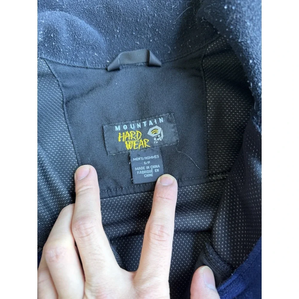 Mountain Hardwear Jacket Mens Small Blue Fleece Windstopper Wind Breaker Coat